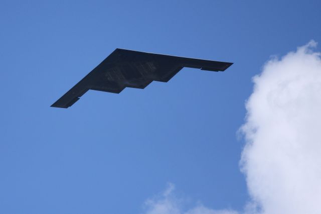 Northrop Spirit — - Northrop Grumman B-2 Spirit flying over South Elgin Illinois It was returning to base after air show in Chicago. Photo taken with zoom lens by L.S. 