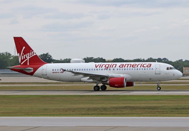 Airbus A320 (N848VA) - A surprise catch of this Virgin America Airbus A320-214, N848VA, c/n 4959, at KCLE on 31 Aug 2017. The flight diverted earlier due to a medical emergency onboard.