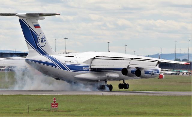 Ilyushin Il-76 (RA-76503) - volga-dnepr il-76td-90vd ra-76503 landing at shannon from athens 15/5/20.