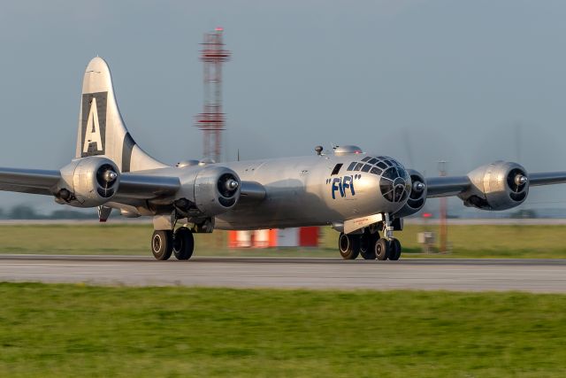 Boeing B-29 Superfortress (N529B) - The legendary B-29 Superfortress of the Commemorative Air Force, FiFi, is seen here being put through it's paces at Fort Worth's Alliance Airport in order to get the crew recurrent.