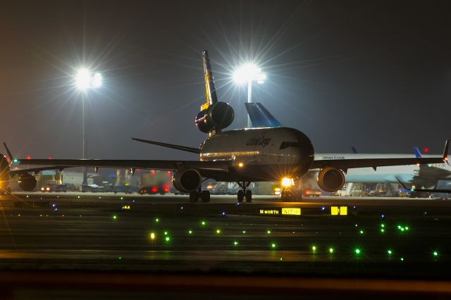 Boeing MD-11 (D-ALCG) - say good bye to " Charly Golf". One of the last pics of this freighter with lh colours. The MD11 sourced out by Lufthansa Cargo at 1st of february 2016. Not the best pic here maybe the last. 