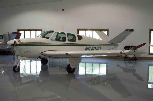 Beechcraft 35 Bonanza (N5404D) - In the Beechcraft Heritage Museums newly constructed Barron-Bonanza Hanger.