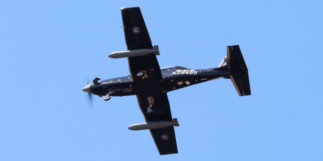 Raytheon Texan 2 (N2846B) - 27 Nov 2014br /A surprise visitor en route to New Zealand, new trainers, they look great