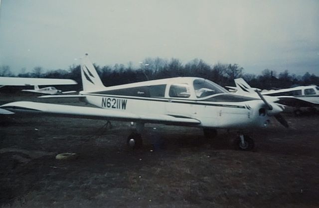 Piper Cherokee (N6211W) - View of the right side & front of the aircraft on the ground