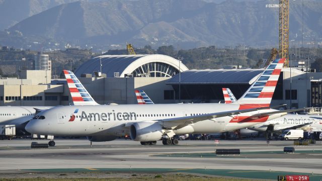 Boeing 787-8 (N802AN) - Taxiing to gate at LAX