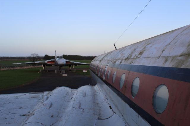 G-BDIX — - The wing of a Preserved Dan-Air London De Havilland Comet 4c.br /br /Location: East Fortune Airfield, National Museum of Flight, Scotland.br /Date: 27.11.22 (dd/mm/yy).