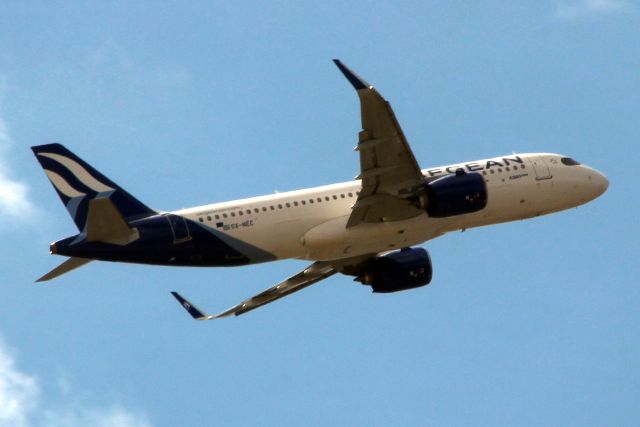 Airbus A320neo (SX-NEC) - Airborne off rwy 27L on 3-Aug-20 operating flight AEE601 to LGAV.