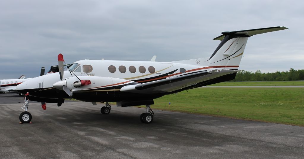 Beechcraft Super King Air 200 (N299RB) - A 1977 model Beech Super King Air 200 at Boswell Field, Talladega Municpal Airport, AL during NASCAR'S 2024 Geico 500 Race Weekend - April 20, 2024.