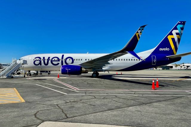 Boeing 737-800 (N801XT) - N801XT sitting at the gate while boarding Avelo's inagural flight.