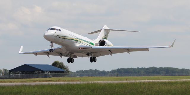 Bombardier Global 5000 (N50MG) - A Bombardier BD-700-1A11 Global 5000 arriving Runway 36 at Pryor Regional Airport, Decatur, AL - September 11, 2018.