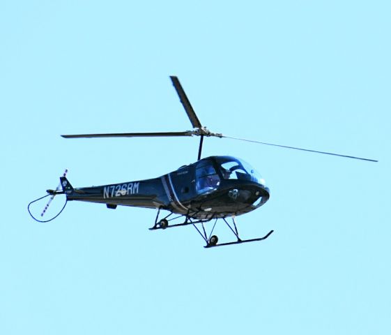 Enstrom 280 Shark (N726RM) - Photographed from the south end of the runway.