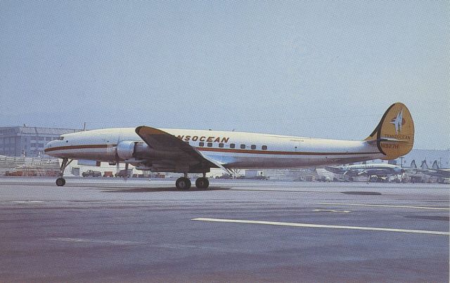 Lockheed EC-121 Constellation (N1927H) - scanned from postcardbr /transocean airlines