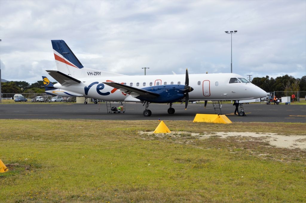 Saab 340 (VH-ZRY) - REX saab at Flinders Island, Mar 2021