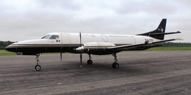 Swearingen Merlin 3 (XA-TYX) - An AeronavesTSM Fairchild Swearingen SA-227AC Metro III (VTM 761) on the ramp at Boswell Field, Talladega Municipal Airport, AL - June 18, 2018. Image was auto color-corrected due to overcast morning skies over the airport.