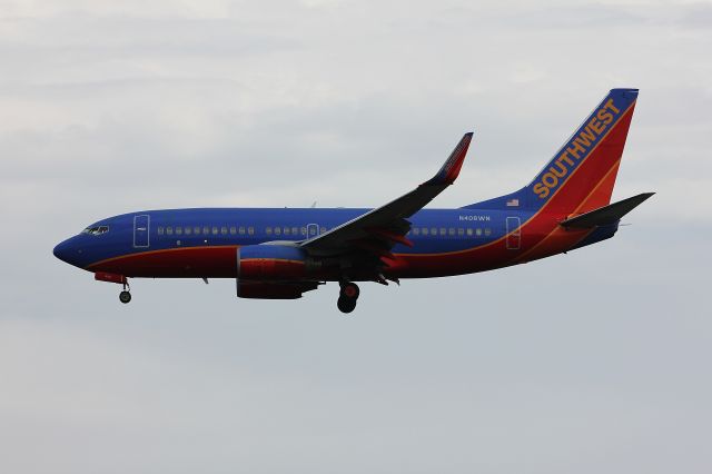 Boeing 737-700 (N408WN) - Standing at the staff lot.