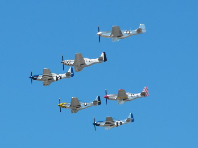 North American P-51 Mustang (N351DT) - Celebration of Mustangs formation at Sun n Fun 2017