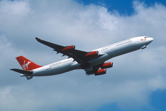 Airbus A340-300 (G-VAIR) - Departure at Narita Intl Airport Rwy16R on 1999/10/11