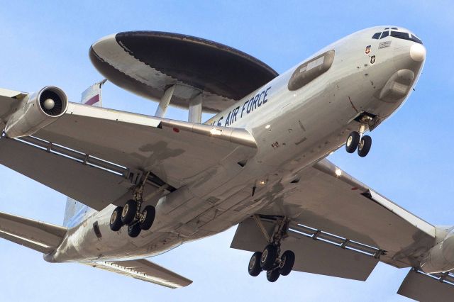 — — - Boeing E-3 Sentry. AWACS. Red Flag exercise at Nellis Air Force Base (Feb. 2014)