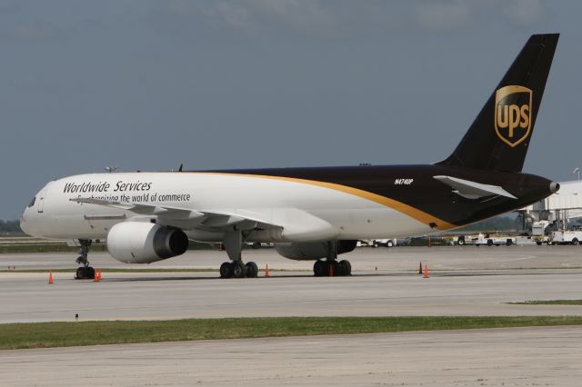 Boeing 757-200 (N474UP) - July 26, 2009 - parked at Winnipeg Int’l Airport 