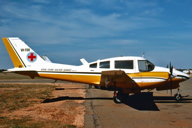 Beechcraft Super King Air 200 (VH-FDB) - ROYAL FLYING DOCTOR SERVICE - BEAGLE B206-2 - REG : VH-FDB - BROKEN HILL AIRPORT NSW. AUSTRALIA - YBHI 5/11/1978