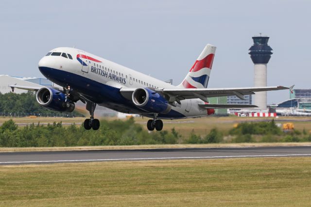 Airbus A319 (G-EUOC) - BA1395 on the way back to Heathrow.