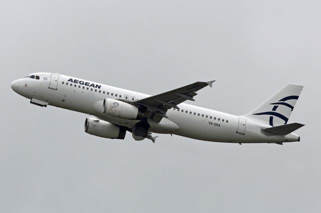 Airbus A320 (SX-DGX) - AEE639 departing on the return flight to Athens.