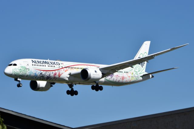 Boeing 787-8 (XA-ADL) - Beautiful aircraft. Almost didn't catch it. Shot from parking lot of Proud Bird Restaurant.