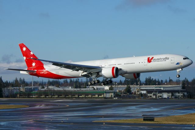 VH-VPE — - Second 777-3ZGER seen landing at KPAE after a pre-delivery test flight.