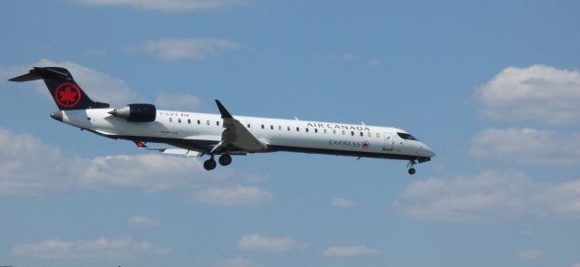 Canadair Regional Jet CRJ-900 (C-GJFZ) - On short final is this 2020 Air Canada Express Bombardier Canadair Regional Jet 900LR in the Spring of 2023.