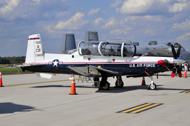 Raytheon Texan 2 — - Seen at KIAD on 10/3/2009, at the Special Olympics Plane-pull event.      a href=http://discussions.flightaware.com/profile.php?mode=viewprofile&u=269247  [ concord977 profile ]/a