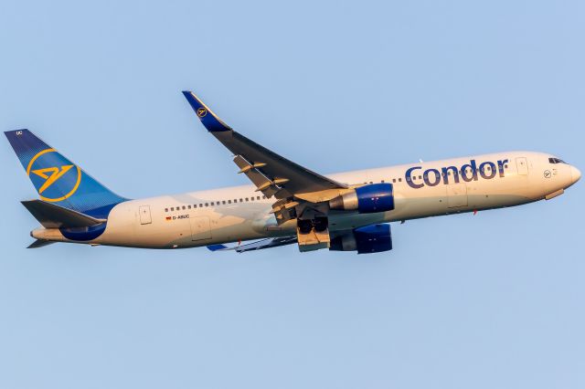 D-ABUC — - Taken from CYHZ Apron 3 when Condor 2415 was departing using runway 23 and the sun began to come out from behind some evening clouds.