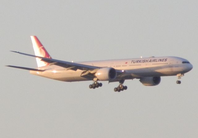 BOEING 777-300ER (TC-JJU) - On finals"Draped with the bright sunset!