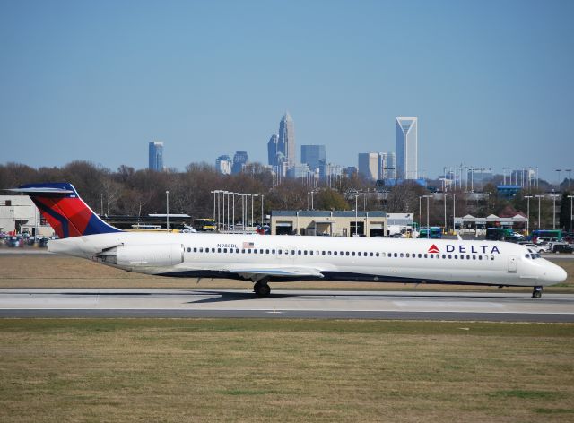 McDonnell Douglas MD-88 (N988DL) - Take-off roll 18C - 2/28/12