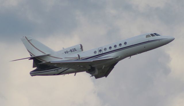 Dassault Falcon 50 (VQ-BZE) - Highlight of the day! A Falcon 50 with a Bermuda registration.