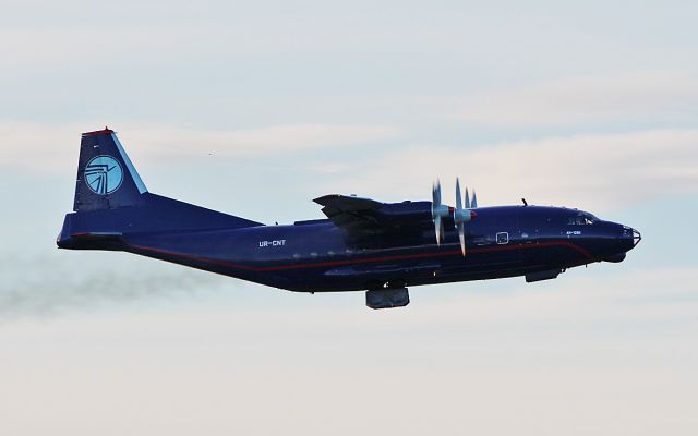 Antonov An-12 (UR-CNT) - ukraine air alliance an-12bk ur-cnt dep shannon for toulouse 1/2/19.