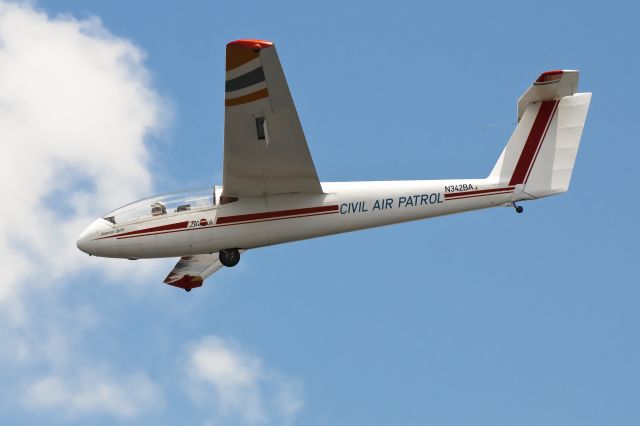 Unknown/Generic Glider (N342AB) - A glider soars above LaGrange Callaway Airport during glider operations.