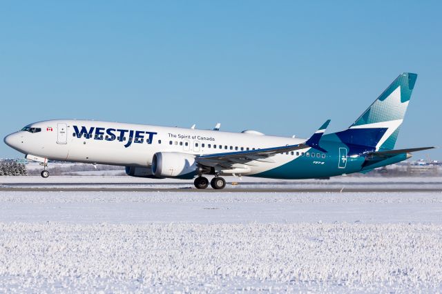 Boeing 737 MAX 8 (C-GEHF) - WJA4411 departing runway 30 bound for Calgary.