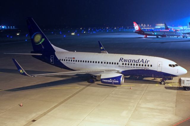 Boeing 737-700 (D-AHXB) - back from painting at Eindhoven, waiting for delivery to Rwandair