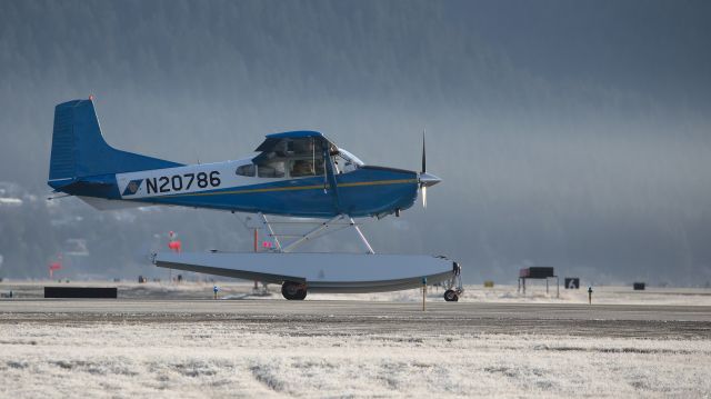 Cessna Skywagon (N20786) - Waiting to depart to the south.