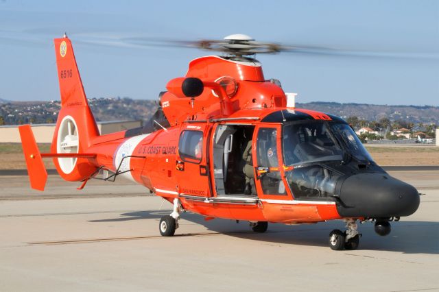 VOUGHT SA-366 Panther 800 (N6516) - A United States Coast Guard MH-65D Dolphin preparing to leave the Wings over Camarillo 2021.