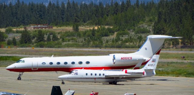 Gulfstream Aerospace Gulfstream V (N551CS) - Taken from the Flight Deck Restaurant and Bar.