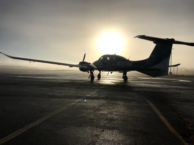 Diamond DA-62 (N227RR) - Early morning before the fog lifted.