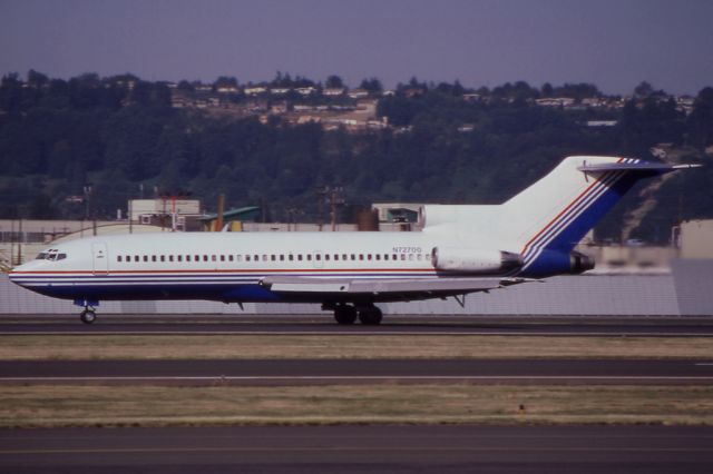 N72700 — - Seen in the old company house colors is this 727-30, seen in July of 1986. Aircraft was later used as a flying testbed for the GE Unducted Fan.