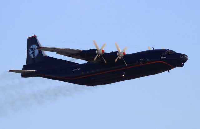 Antonov An-12 (UR-CNT) - Ukraine Air Alliance 5018 climbing out of Cleveland after bringing car parts from Prague via Shannon and St. Johns