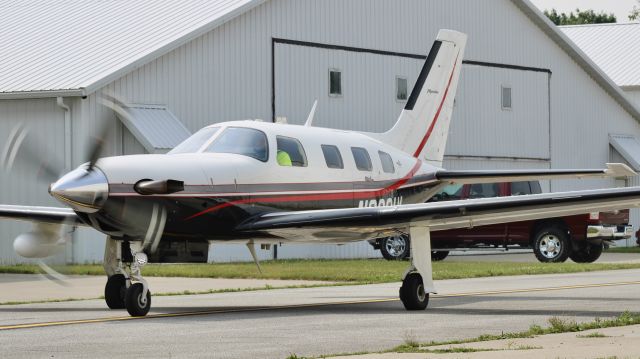 Piper Malibu Meridian (N920LV) - A sharp looking local taxiing from its hangar to 27 enroute to Cobb County. br /br /N920LV. 2003 Piper PA46T-500TP Malibu Meridian. Private. KVPZ. 6/18/23.