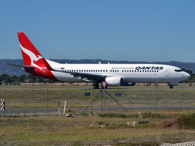 Boeing 737-800 (VH-VXP) - On taxi-way heading for take off on runway 05. Thursday 12th April 2012.