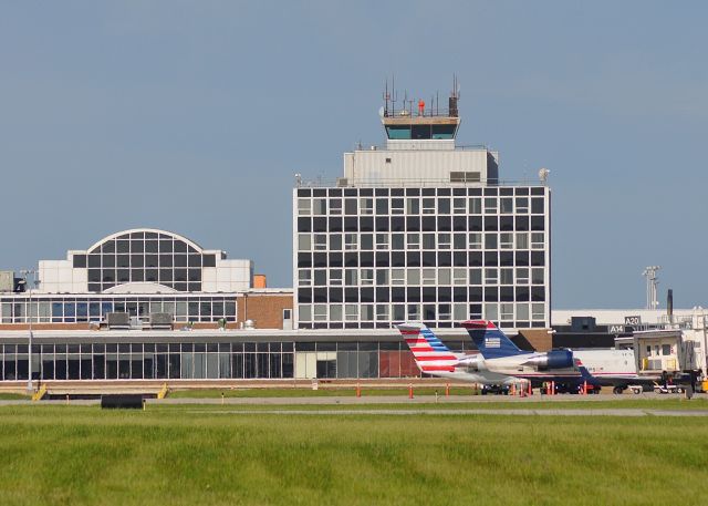 Canadair Regional Jet CRJ-200 (N244PS) - Air-side view of the terminal at the Dayton International Airport {DAY}. br /Copyright: Rollie Puterbaugh 2015