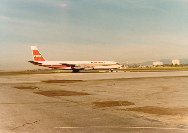 Boeing 707-100 — - TWA B-707-300 ready for take off at KLAX spring 1977