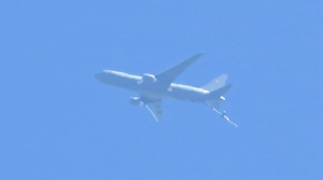 Boeing KC-46 Pegasus (1546014) - This KC-46 Pegasus is practicing with the boom down, flying over at 19,000 ft.