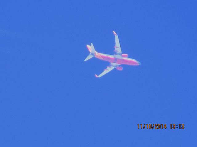 Boeing 737-700 (N962WN) - Southwest Airlines flight 3770 from PHX to SDF over Southeastern Kansas at 41,000 feet.